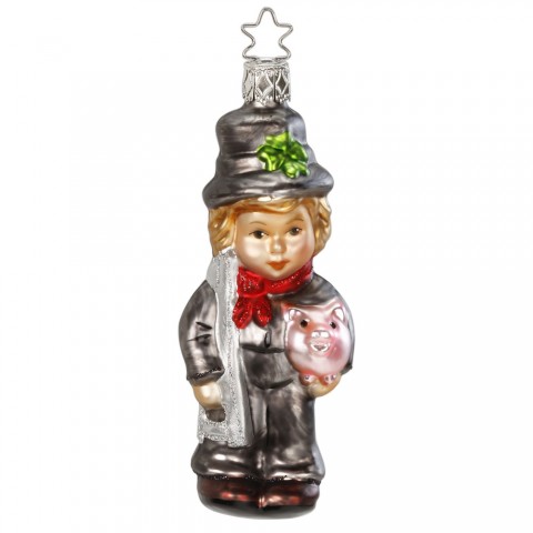 NEW - Inge Glas Glass Ornament - Lucky Chimney Sweep